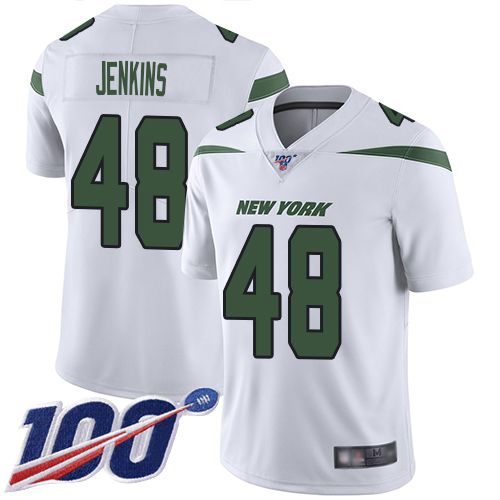 New York Jets Limited White Youth Jordan Jenkins Road Jersey NFL Football #48 100th Season Vapor Untouchable->youth nfl jersey->Youth Jersey